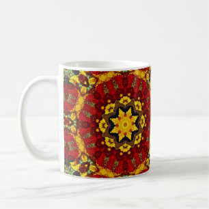 Abstraktes modernes Mosaik-Kaleidoskop-Kachelmuste Kaffeetasse