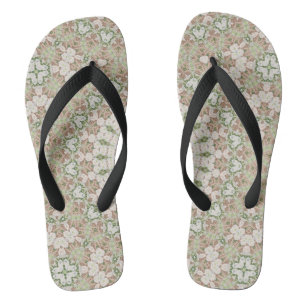 Abstraktes modernes Mosaik-Kaleidoskopbild Flip Flops