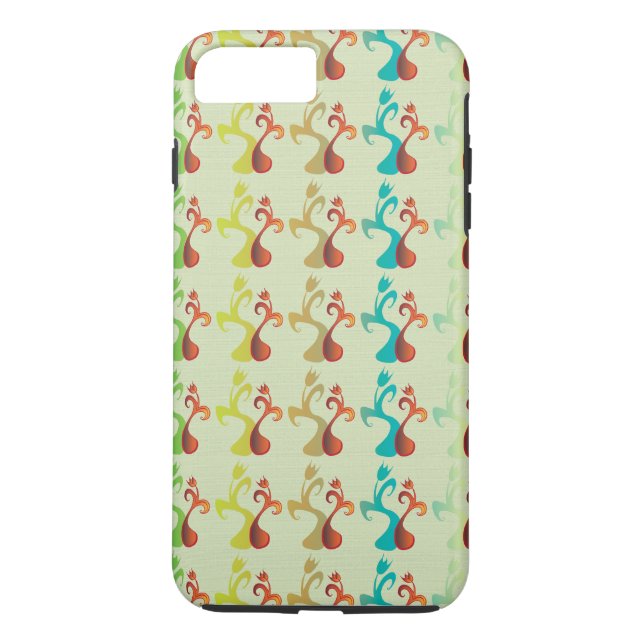 Abstraktes modernes Multicolor-Tulip-Muster Case-Mate iPhone Hülle (Rückseite)