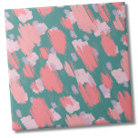 Abstraktes, modernes Muster Fliese<br><div class="desc">Rosa türkisfarbene Abstrakte kunstfarbene Muster Keramik Fliesen. Das Pinselstrichmuster bietet eine Mischung aus beruhigenden und dennoch lebhaften Farben mit Rosa,  Flamingo-Rosa,  Türkis und einem kleinen,  subtilen Hauch von lila. Für ein spielerisches und kühn abstraktes künstlerisches Muster. Sie können das Muster ein- oder auszoomen,  um das Aussehen zu verändern!</div>