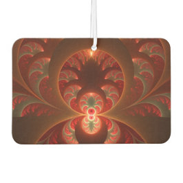 Abstraktes modernes, orangefarbenes Fraktal Autolufterfrischer