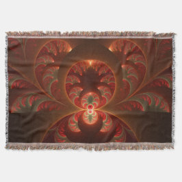 Abstraktes modernes, orangefarbenes Fraktal Decke