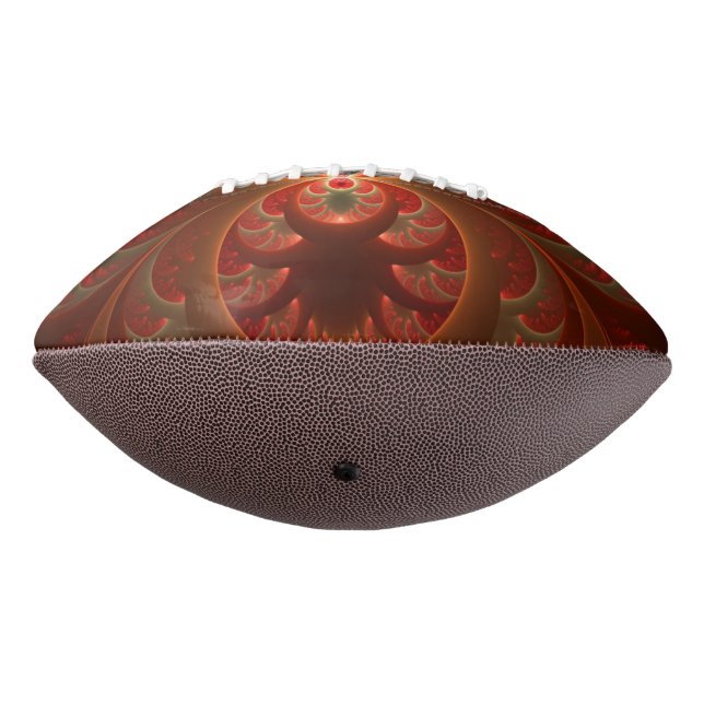 Abstraktes, modernes, orangefarbenes Fraktal Football (Gedreht 270)