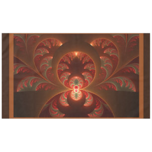 Abstraktes modernes, orangefarbenes Fraktal Tischdecke