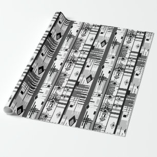 Abstraktes modernes Ornament geometrische Elemente Geschenkpapier