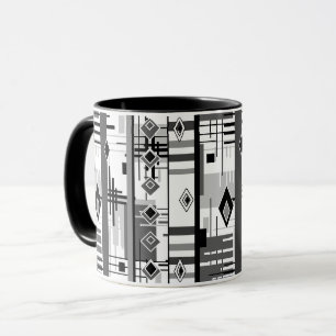 Abstraktes modernes Ornament geometrische Elemente Tasse
