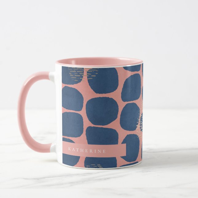 Abstraktes Modisch-Muster Holiday Coffee Tasse (Links)
