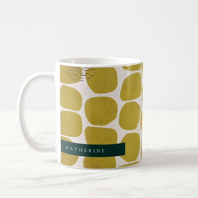 Abstraktes Modisch-Muster Holiday Coffee Tasse (Links)