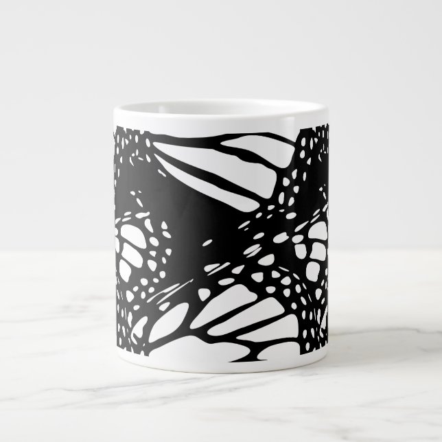 Abstraktes Monarch Butterfly Design Jumbo-Tasse (Vorderseite)
