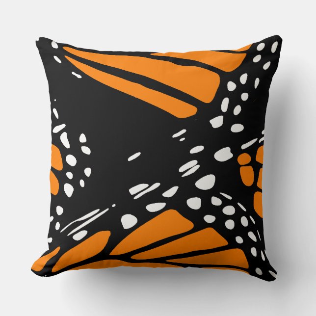 Abstraktes Monarch Butterfly Design Kissen (Vorderseite)