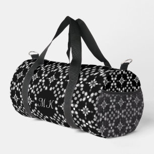 Abstraktes Monochrome Bokeh Dots Muster klein Duffle Bag