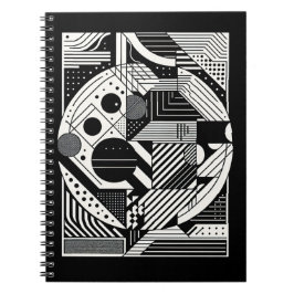 Abstraktes Monochrome-Notebook Notizblock