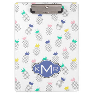 Abstraktes Monogramm der Ananas- Klemmbrett