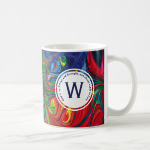 ABSTRAKTES Monogramm  FLÜCHTLINGSSTÄRKE Kaffeetasse