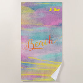 Abstraktes Monogramm Strandtuch