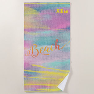 Abstraktes Monogramm Strandtuch