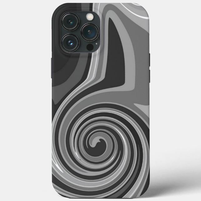 Abstraktes Monoton Cool Inspirivity Grau Case-Mate iPhone Hülle (Rückseite)
