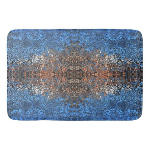 Abstraktes Mosaik aus verkettetem Glas Badematte