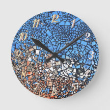 Abstraktes Mosaik aus verkettetem Glas