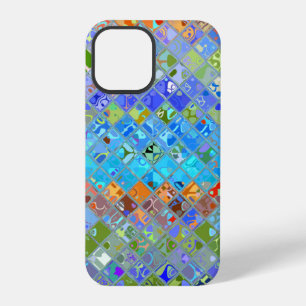 Abstraktes Mosaik-Buntglas-Muster iPhone 12 Pro Hülle