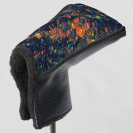 Abstraktes Mosaik eines vertriebenen Lagerfeuers a Golf Headcover