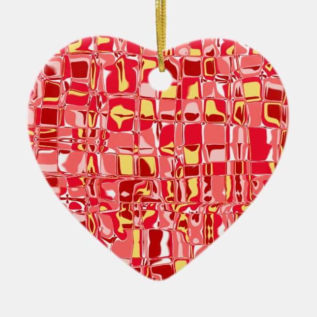 Abstraktes Mosaik Keramik Ornament (Vorne)