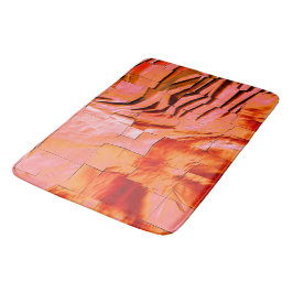 Abstraktes Mosaik, leicht geschnitzt und Perllachs Badematte