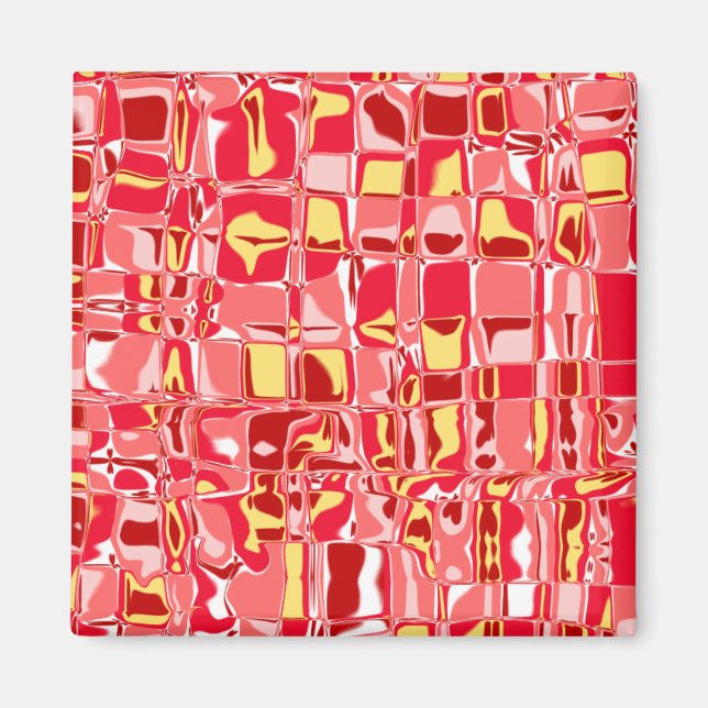 Abstraktes Mosaik Magnet (Vorne)