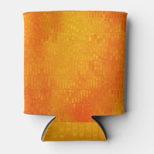 Abstraktes Mosaik Orange: helles Glanz Dosenkühler (Vorderseite)