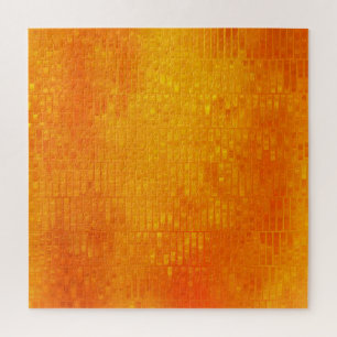 Abstraktes Mosaik Orange: helles Glanz Puzzle