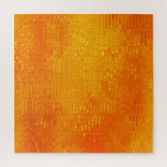 Abstraktes Mosaik Orange: helles Glanz Puzzle (Vertikal)