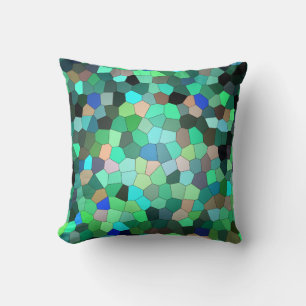 Abstraktes Mosaik Peacock Feather Cushion Kissen