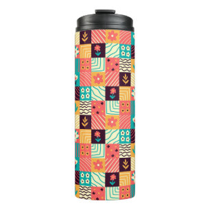 Abstraktes Mosaik Thermosbecher