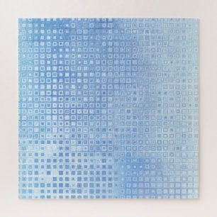 Abstraktes Mosaikblau: Glossy Background Puzzle
