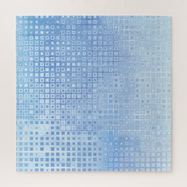 Abstraktes Mosaikblau: Glossy Background Puzzle (Vertikal)