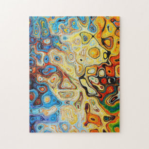 Abstraktes Mosaikfarbenes Malgeschenk Puzzle