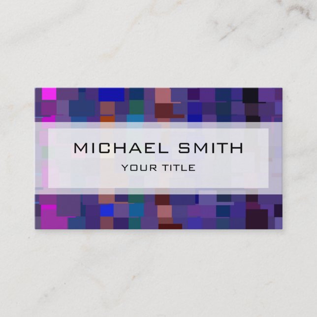Abstraktes Mosaikglas-Muster #11 Visitenkarte (Vorderseite)