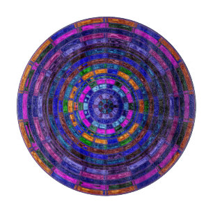 Abstraktes Mosaikglas Nr. 3 Schneidebrett