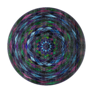 Abstraktes Mosaikglas Schneidebrett