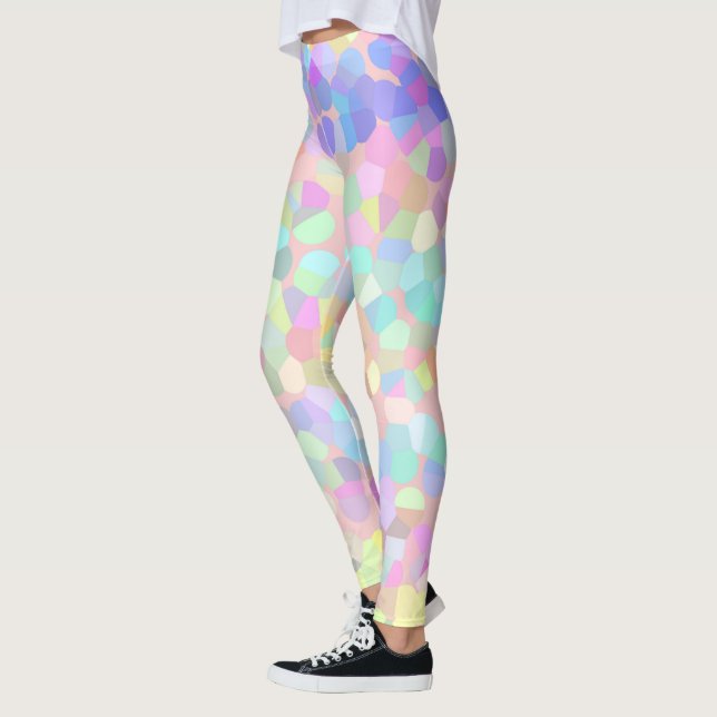 Abstraktes Mosaikmosaik Leggings (Links)
