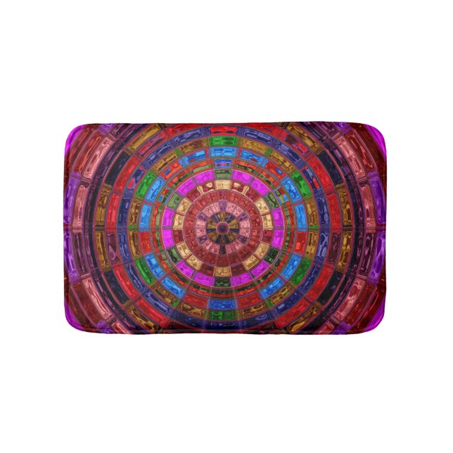 Abstraktes Mosaikmuster #4 Badematte (Vorderseite)