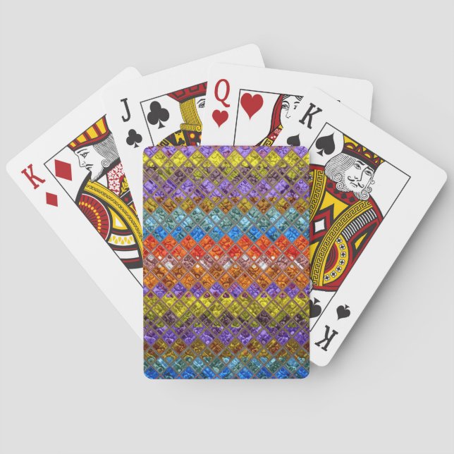 Abstraktes Mosaikmuster #4 Spielkarten (Rückseite)