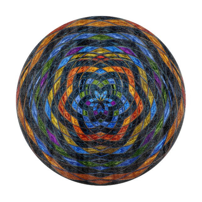 Abstraktes Mosaikmuster #6 Schneidebrett (Vorderseite)