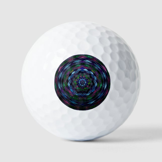 Abstraktes Mosaikmuster #7 Golfball (Vorderseite)