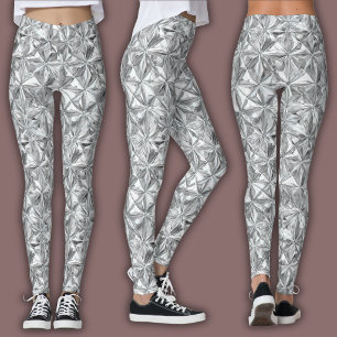 Abstraktes Mosaikmuster   Diamantprisma Leggings