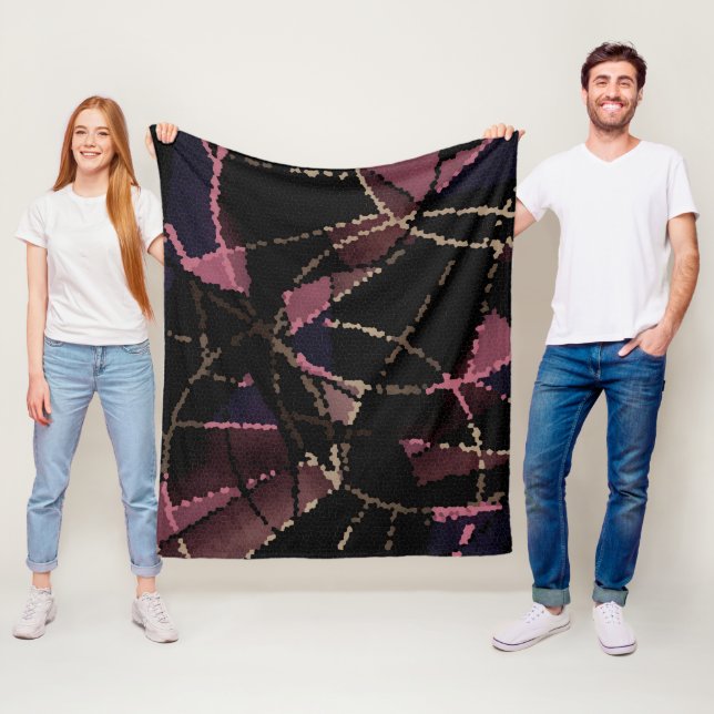 Abstraktes Mosaikmuster Fleecedecke (Beispiel)