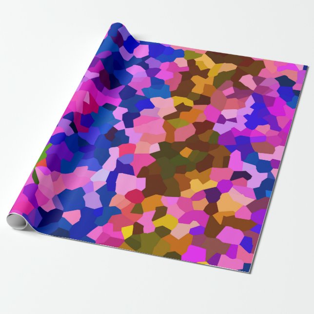 Abstraktes Mosaikmuster Geschenkpapier (Ungerollt)