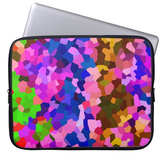Abstraktes Mosaikmuster Laptopschutzhülle (Vorderseite)