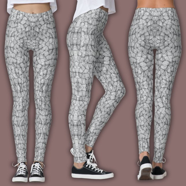 Abstraktes Mosaikmuster | Rissiger Stein Leggings (Von Creator hochgeladen)