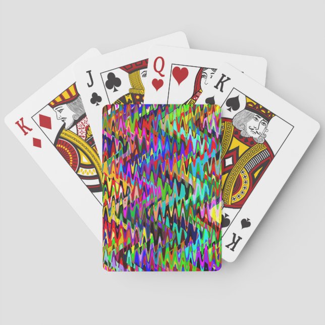 Abstraktes Mosaikwellenmuster #4 Spielkarten (Rückseite)